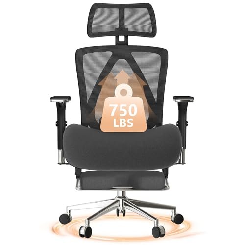 750lbs Big and Tall Office Chair with Wide Thick Seat...