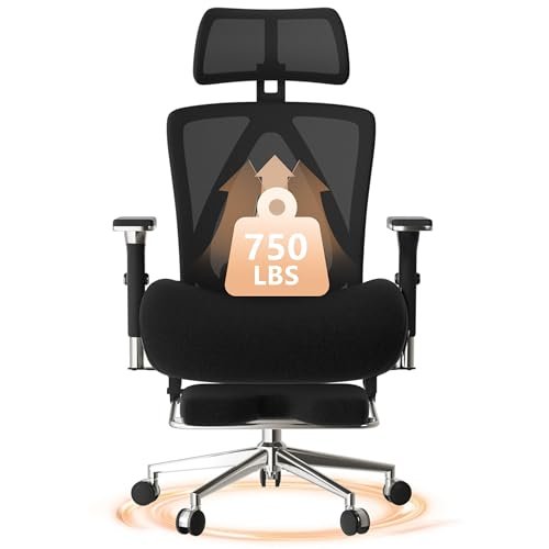 750lbs Big and Tall Office Chair with Wide Thick Seat...