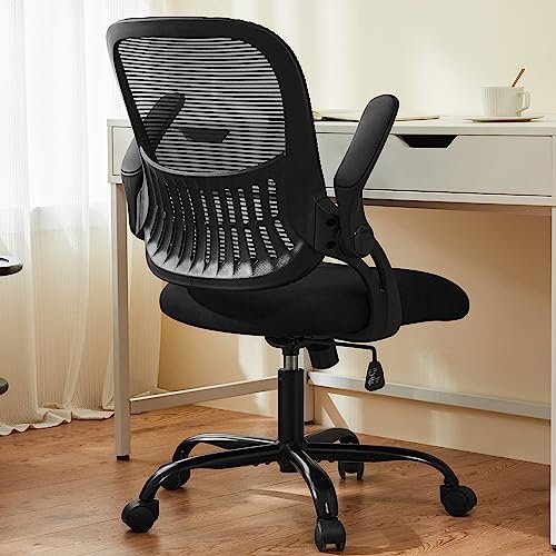 Sweetcrispy Office Computer Desk Chair, Ergonomic Mid-Back...