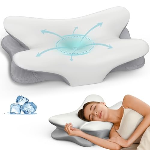 Cervical Neck Pillow for Pain Relief - Ergonomic Memory...