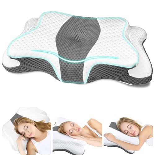 CHxxy Memory Foam Pillows, Cervical Pillow for Neck and...