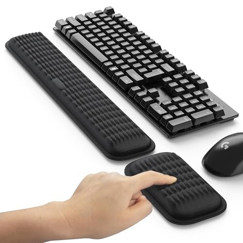 MEKASS Ergonomic Wrist Rest for Keyboard and Mouse, Soft...
