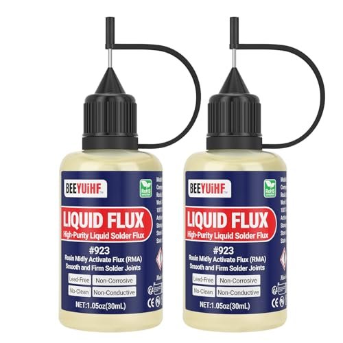 BEEYUIHF Liquid Solder Flux Dropper, 60mL Liquid Soldering...
