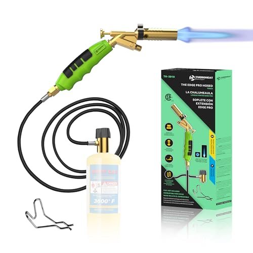 TURBOHEAT Propane Torch with 5ft Hose – 25,388 BTU Heavy...