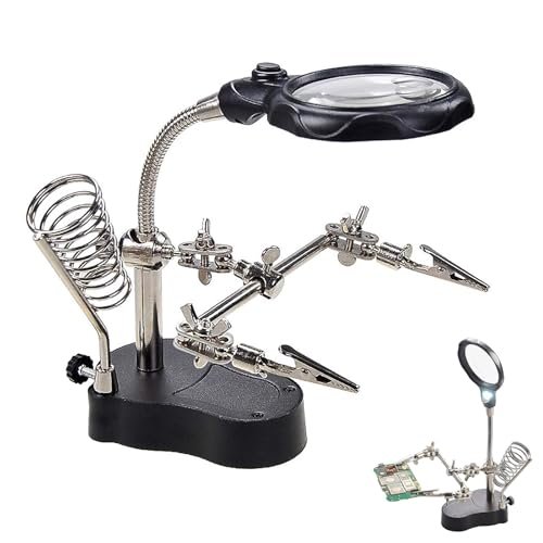 3.5X12X Helping Hands Soldering Station with LED Light &...