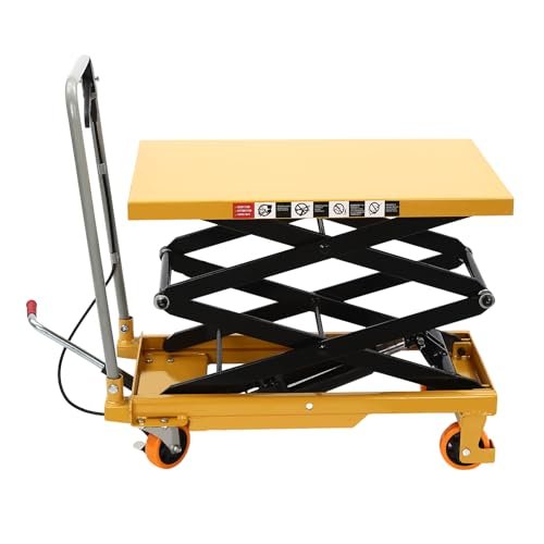 TOWIUOA Hydraulic Lift Table Cart, Scissor Lift 770lbs...