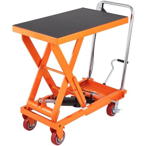 VEVOR 1100 LBS Hydraulic Lift Table Cart with 11