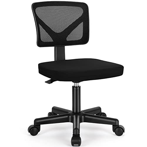 Sweetcrispy Small Office Desk Chair, Ergonomic Low-Back...