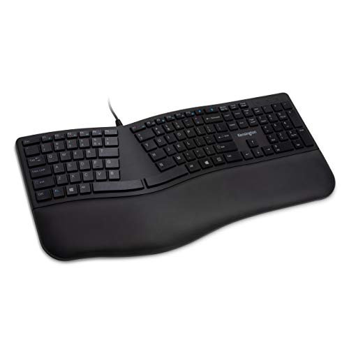 Kensington Pro Fit Ergonomic Wired Keyboard- Black...