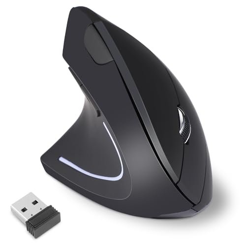KUNSI Left Handed Mouse, 2.4G Wireless Left Handed...
