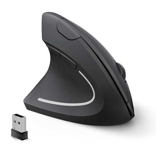 Lekvey Left Handed Ergonomic Mouse, Vertical Wireless Mouse...