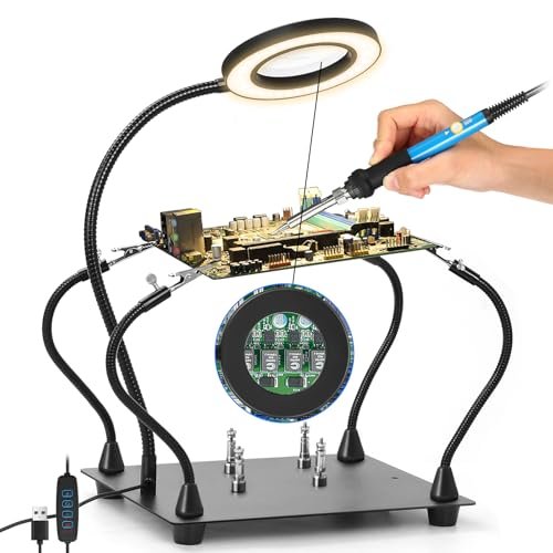 Helping Hands Soldering Magnifying Glass, Upgrade Soldering...