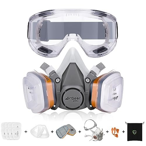 AirGearPro G-500 Reusable Respirator Mask with A1P2 Filters...