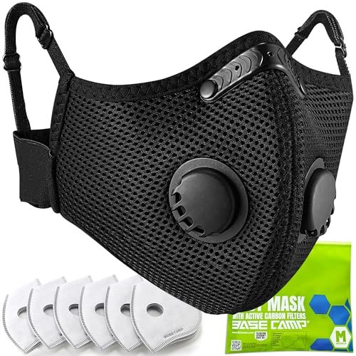 BASE CAMP M Plus Dust Mask, Breathable Reusable Face Mask...