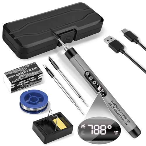Mini Cordless Soldering Iron Kit, USB Rechargeable Portable...