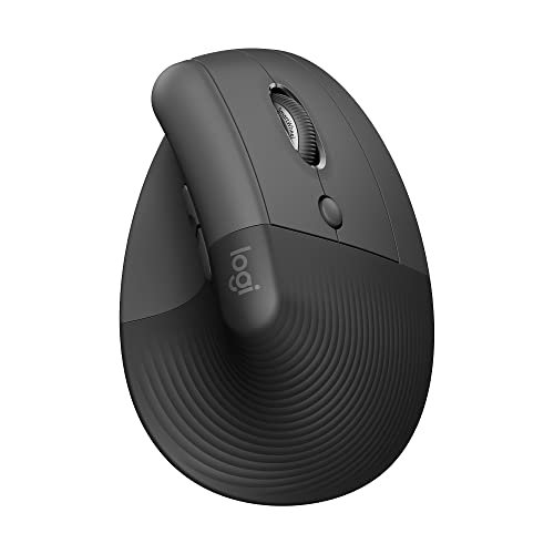 Logitech Lift Vertical Ergonomic Mouse, Wireless, Bluetooth...