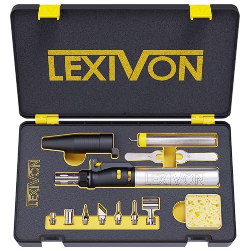 LEXIVON Butane Soldering Iron Multi-Purpose Kit | Cordless...