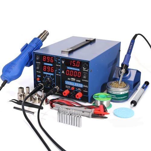 YIHUA 853D USB 3A-Three Tools- Soldering Station, Hot Air...