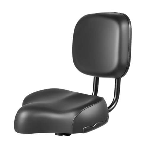 Oversized Bicycle Seat with Backrest - Adjustable Height...