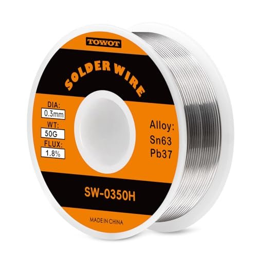 TOWOT 63-37 High Purity Tin Lead Rosin Core Solder Wire...