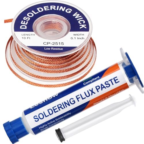 Lesnow Solder Flux Paste And Solder Wick Braid, No Clean...