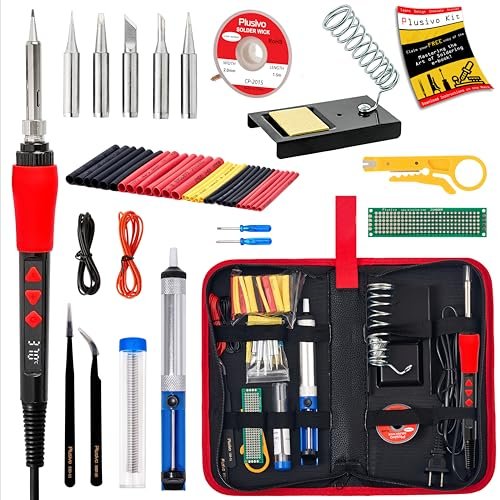 Soldering Iron Kit, 60W LED Display Digital Solder Pen,...