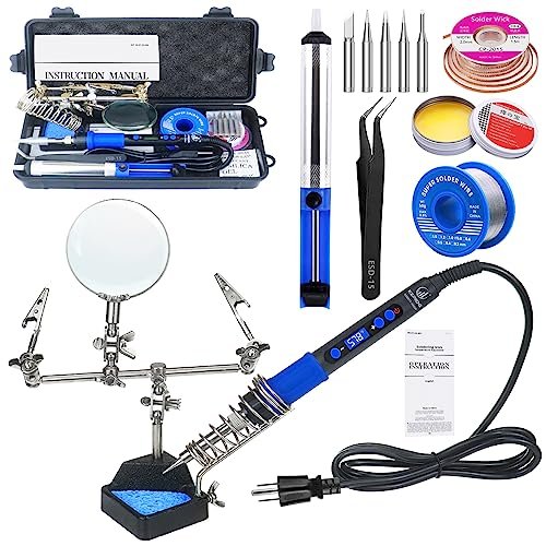 Soldering Iron Kit, 100W High-Power LCD Digital Soldering...