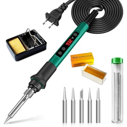 Soldering Iron Kit, 70W Soldering Gun with LED Digital...