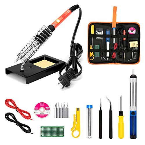 Soldering Iron Kit, 60W Upgraded Soldering Kits Adjustable...