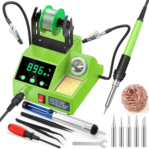 Soldering Station, 100W Digital Display Soldering Iron...