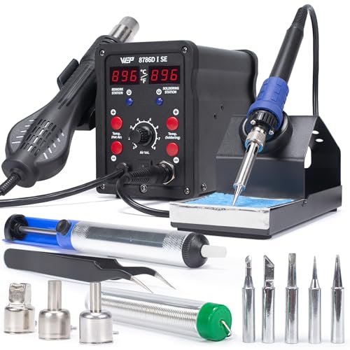 WEP 8786D-I SE Hot Air Soldering Iron Station Kit 2-IN-1...