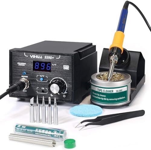 YIHUA 939D+ Digital Soldering Station, 75W Equivalent with...
