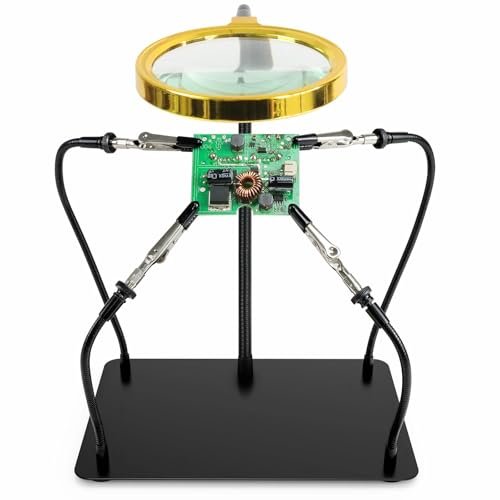 XYK Helping Hands Soldering Station with 3X Magnifying...