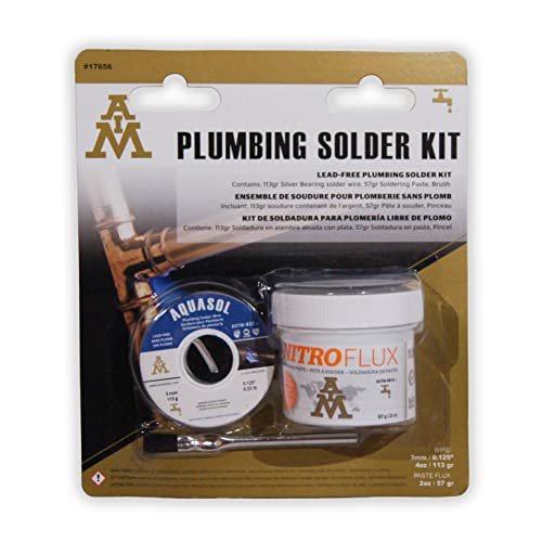 AIM Plumbing Solder Kit with solder wire, flux and brush,...